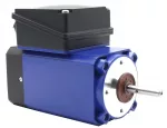 AC-Asynchron Motor mit Lüfter in blau